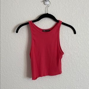 Zara high neck tank top cropped